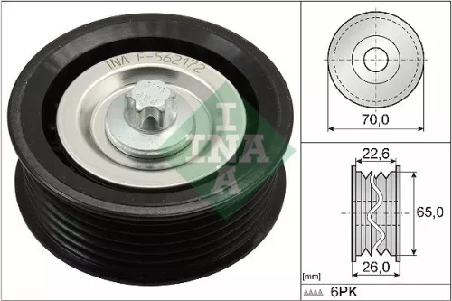 Schaeffler INA Deflection/Guide Pulley, V-ribbed belt (532053110)