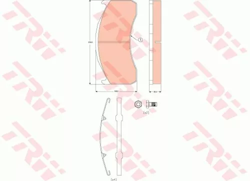 TRW Brake Pad Set, disc brake (GDB5089)