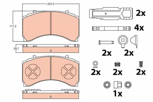 TRW Brake Pad Set, disc brake (GDB5110)
