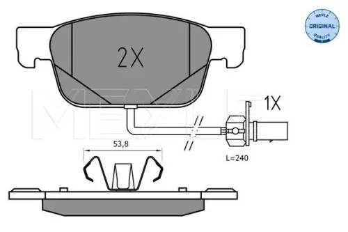 MEYLE Brake Pad Set, disc brake (0252238317)