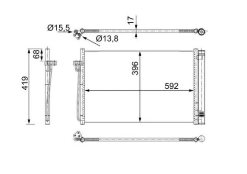 MAHLE Condenser, air conditioning (AC344000S)