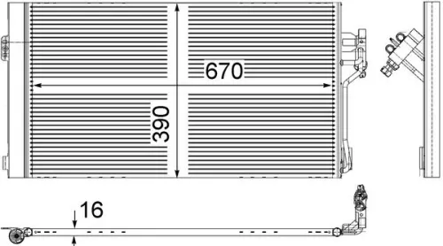 MAHLE Condenser, air conditioning (AC761000S)