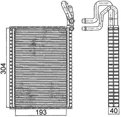 Evaporator, air conditioning