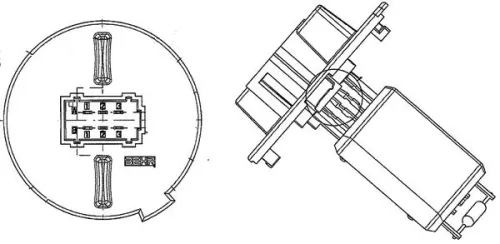 MAHLE Resistor, interior blower (ABR57000P)