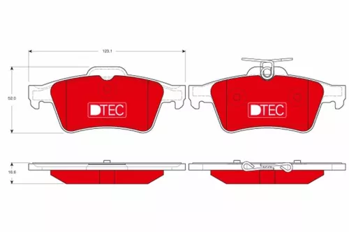 TRW Brake Pad Set, disc brake (GDB1621DTE)