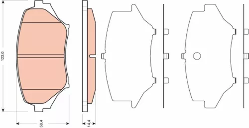TRW Brake Pad Set, disc brake (GDB3401)
