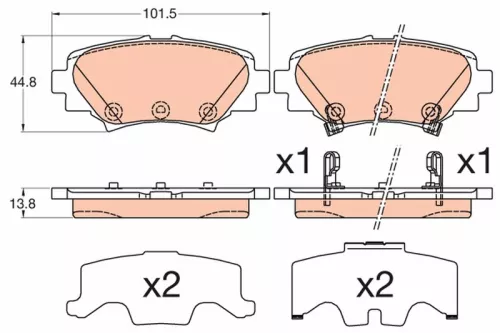 TRW Brake Pad Set, disc brake (GDB3593)