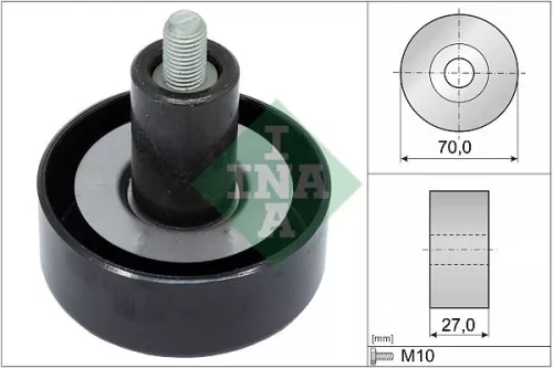 Schaeffler INA Deflection/Guide Pulley, V-ribbed belt (532065710)