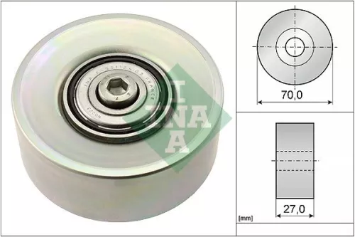 Schaeffler INA Deflection/Guide Pulley, V-ribbed belt (532039810)