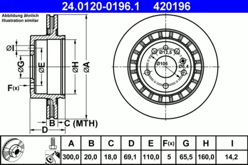 ATE Brake Disc (24.0120-0196.1)
