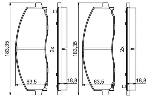 BOSCH Brake Pad Set, disc brake (0986494769)