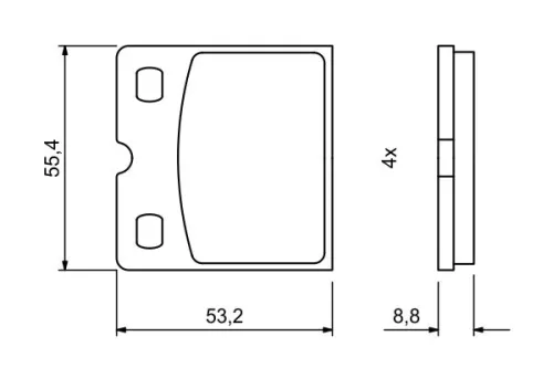 BOSCH Brake Pad Set, disc brake (0986494775)