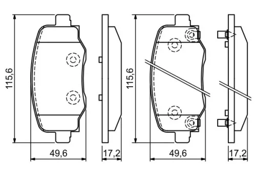 BOSCH Brake Pad Set, disc brake (0986494930)