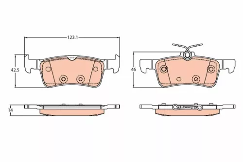 TRW Brake Pad Set, disc brake (GDB2194)