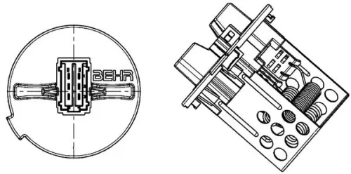 MAHLE Resistor, interior blower (ABR93000P)