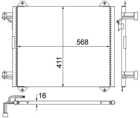 MAHLE Condenser, air conditioning (AC251000S)