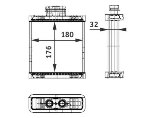 MAHLE Heat Exchanger, interior heating (AH75000P)