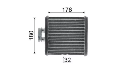 MAHLE Heat Exchanger, interior heating (AH75000P)
