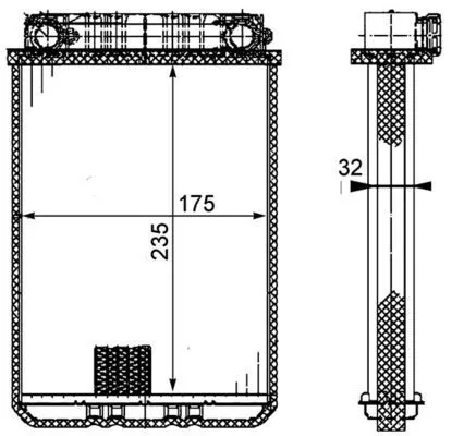 MAHLE Heat Exchanger, interior heating (AH77000P)
