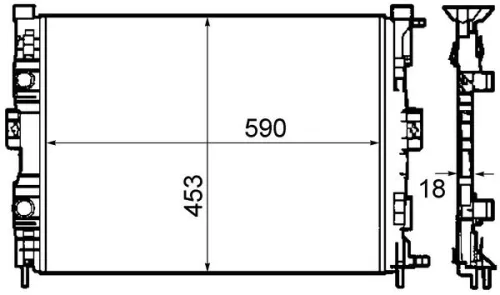 MAHLE Radiator, engine cooling (CR1690000S)