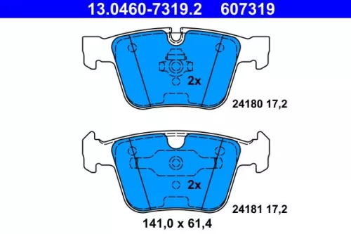 ATE Brake Pad Set, disc brake (13.0460-7319.2)