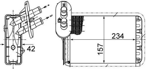 MAHLE Heat Exchanger, interior heating (AH164000S)