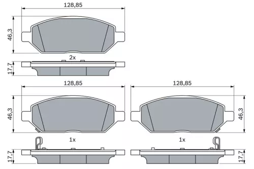 BOSCH Brake Pad Set, disc brake (0986424842)