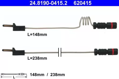 ATE Warning Contact, brake pad wear (24.8190-0415.2)