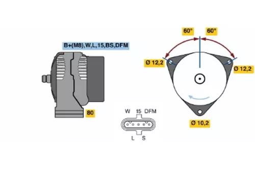 BOSCH Alternator (0986048110)