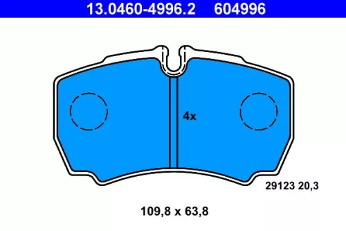ATE Brake Pad Set, disc brake (13.0460-4996.2)