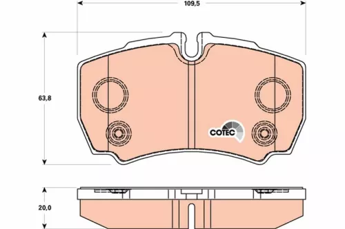 TRW Brake Pad Set, disc brake (GDB1901)