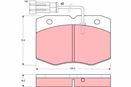 TRW Brake Pad Set, disc brake (GDB1356)
