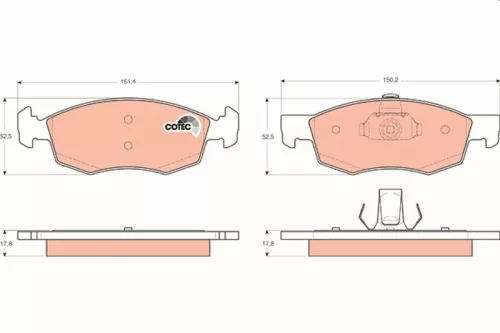 TRW Brake Pad Set, disc brake (GDB1588)