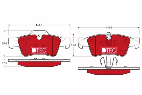 TRW Brake Pad Set, disc brake (GDB1643DTE)