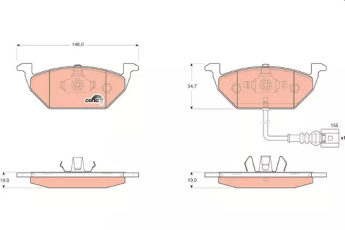 TRW Brake Pad Set, disc brake (GDB1658)