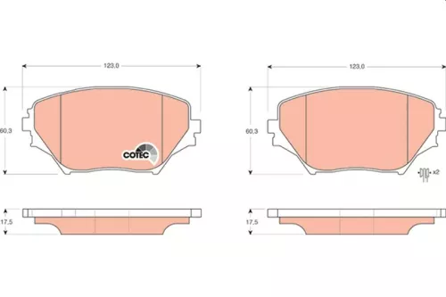 TRW Brake Pad Set, disc brake (GDB3251)