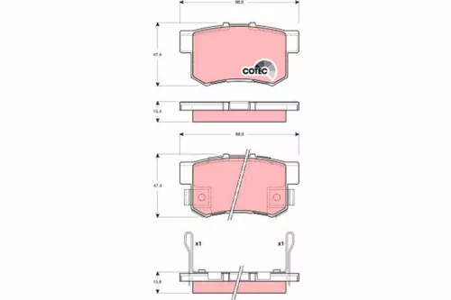 TRW Brake Pad Set, disc brake (GDB3269)