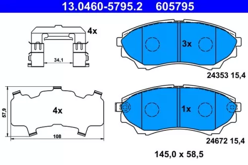 Brake Pad Set, disc brake