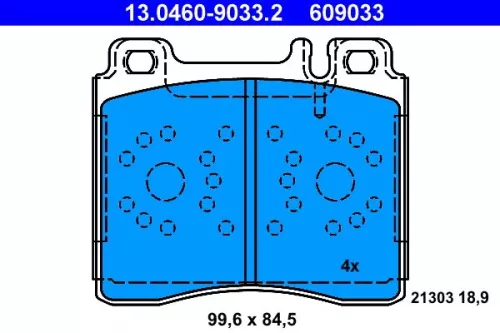 ATE Brake Pad Set, disc brake (13.0460-9033.2)