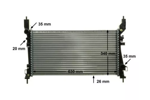 MAHLE Radiator, engine cooling (CR1122000P)