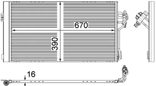 MAHLE Condenser, air conditioning (AC762000P)