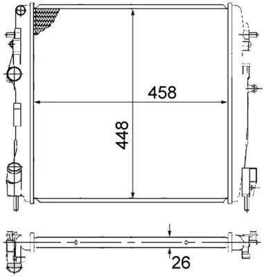 MAHLE Radiator, engine cooling (CR1506000S)