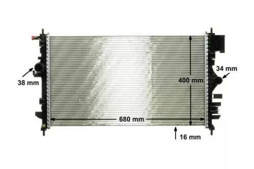 MAHLE Radiator, engine cooling (CR1099000P)