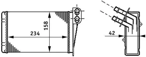 MAHLE Heat Exchanger, interior heating (AH73000S)