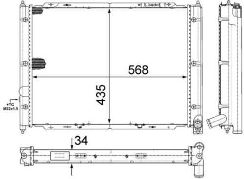 MAHLE Radiator, engine cooling (CR361000S)