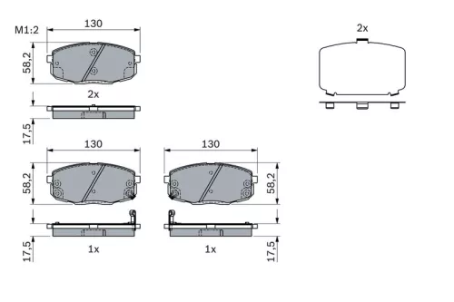 BOSCH Brake Pad Set, disc brake (0986424393)