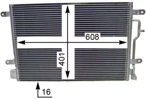 MAHLE Condenser, air conditioning (AC807000S)