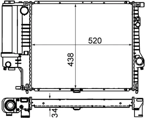 MAHLE Radiator, engine cooling (CR244001S)