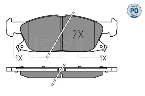 MEYLE Brake Pad Set, disc brake (0252241219)
