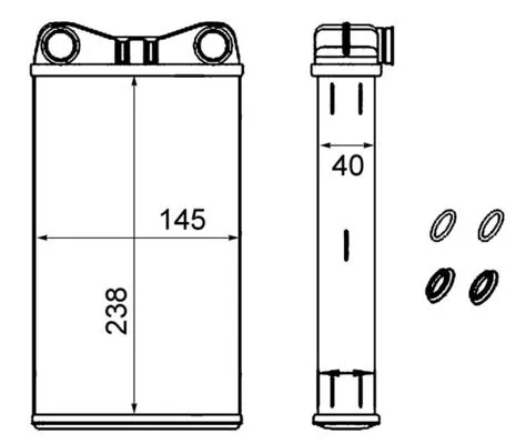 MAHLE Heat Exchanger, interior heating (AH239000S)